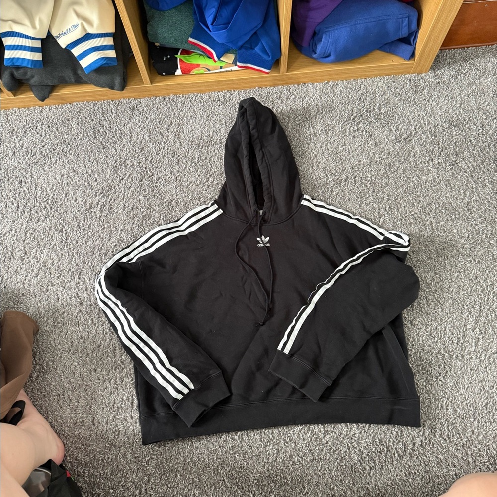 Adidas Black Pullover with White Accents
